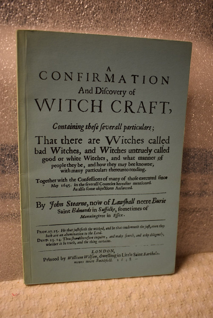 A Confirmation and Discovery of Witch Craft