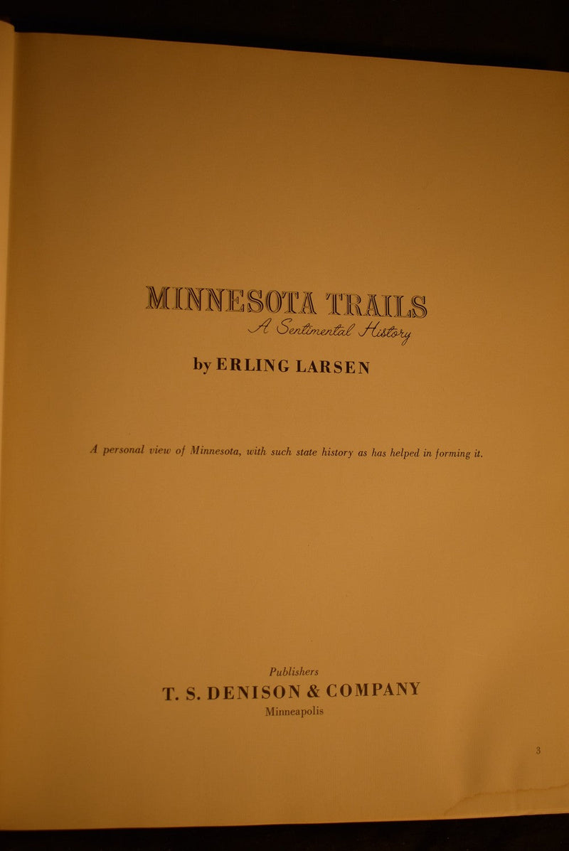 Minnesota Trails: A Sentimental History