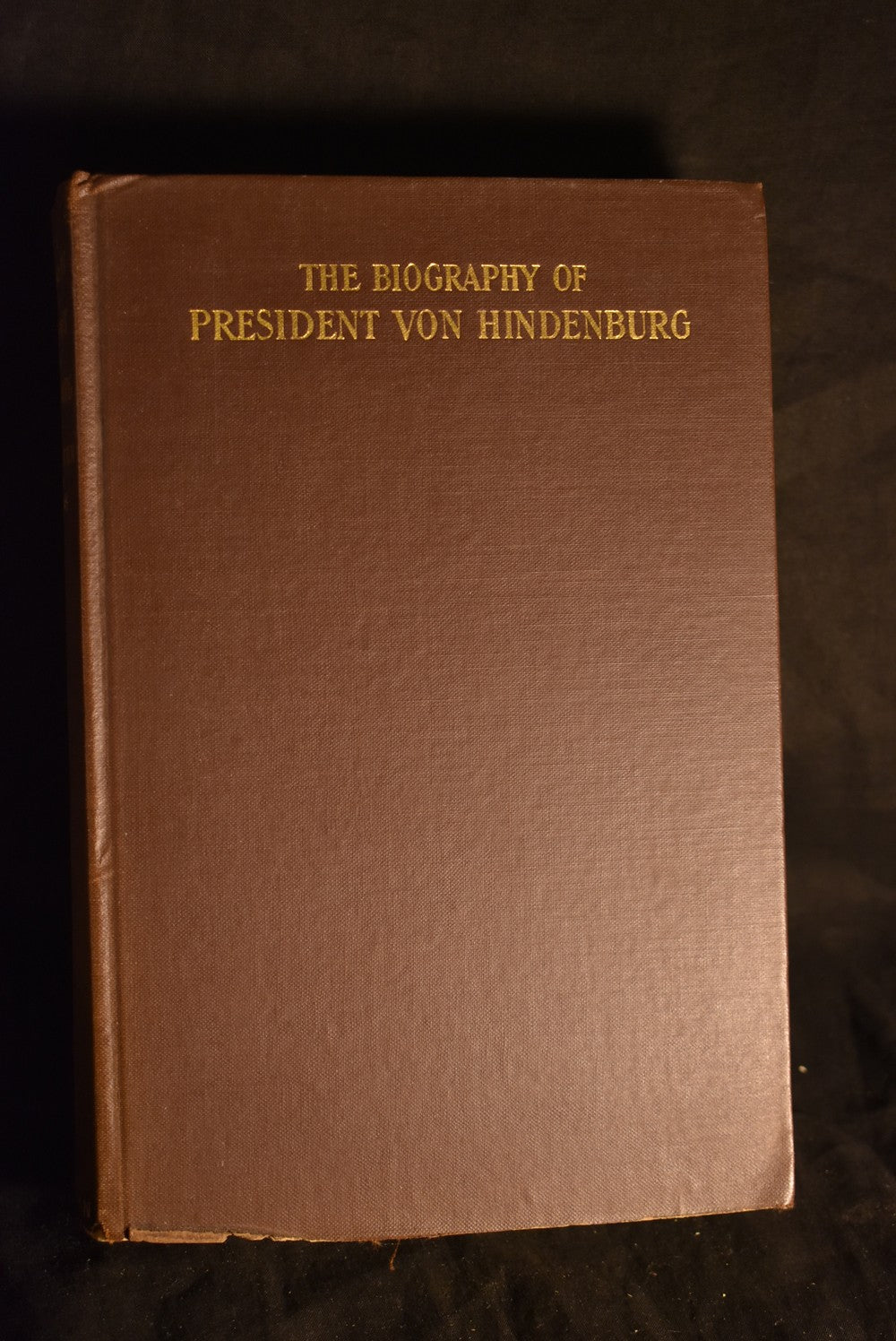 The Biography of President von Hindenburg