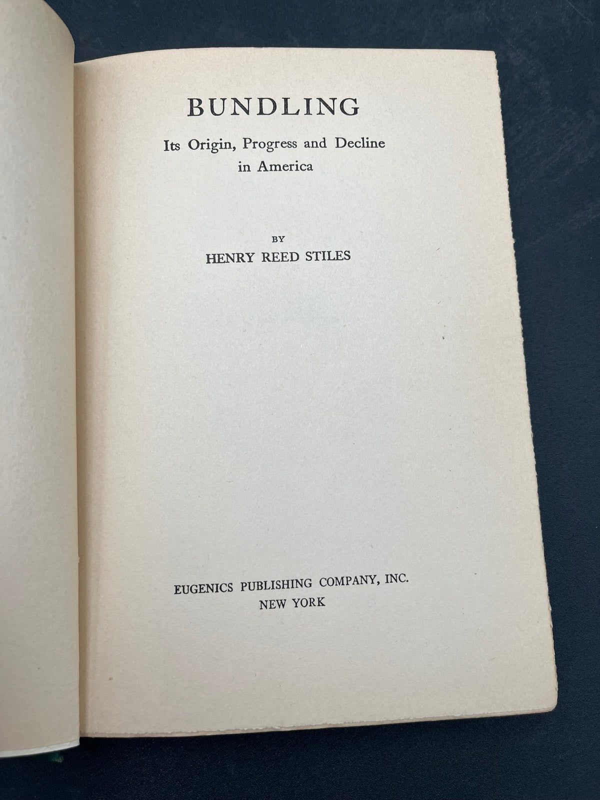 Bundling - Its Origin, Progress and Decline in America