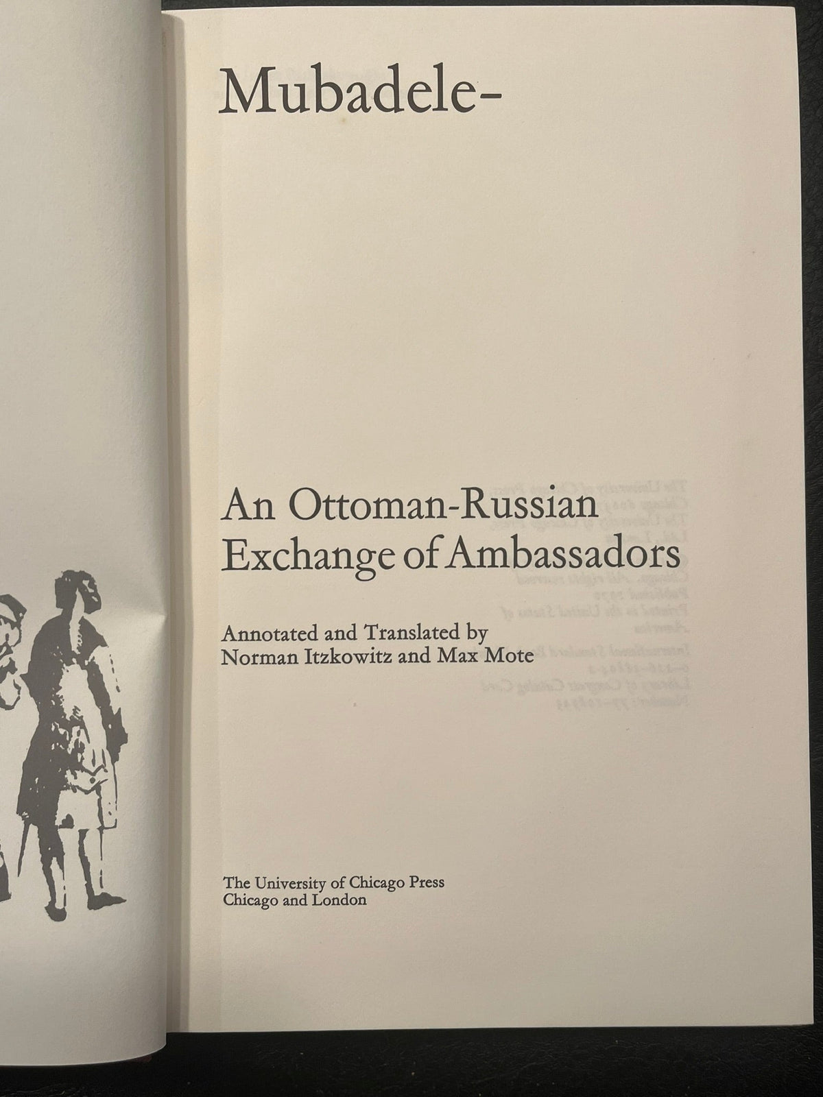 Mubadele - An Ottomaan-Russian Exchange of Ambassadors