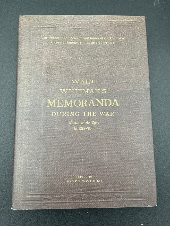 Walt Whitman's Memoranda During the War