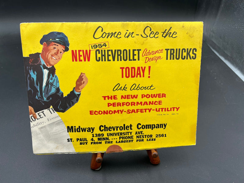 1954 Full line fold out brochure of the Chevrolet Trucks - 1