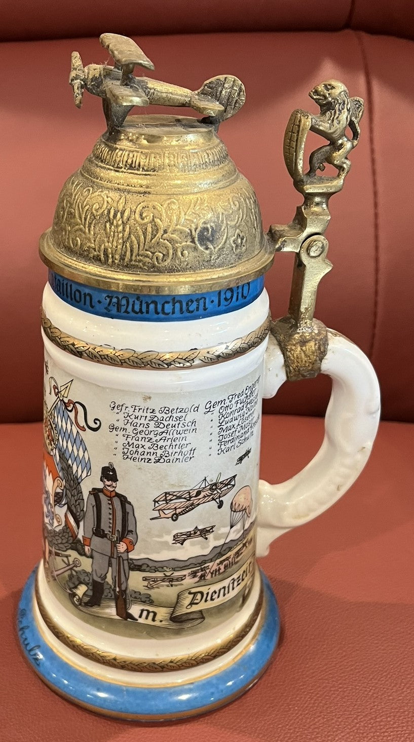 WWI German battalion beer mug