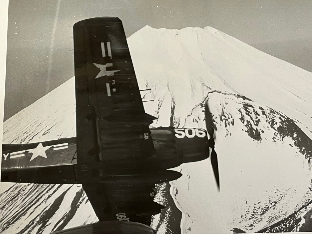 US Fighter Plane over Mt. Fuji