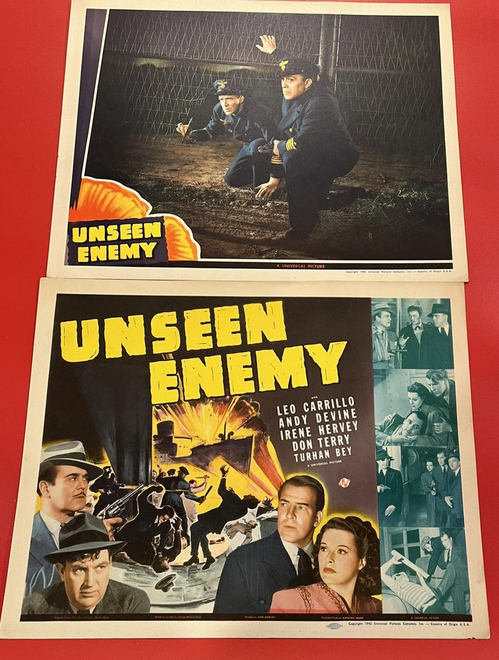 WWII Movie poster - "Unseen Enemy.