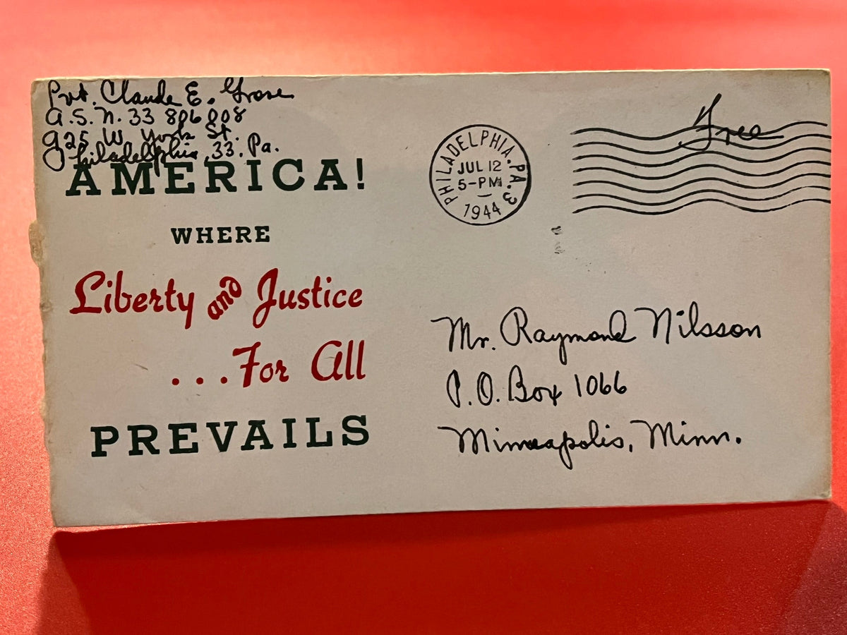 Patriotic WWII Envelope - America!