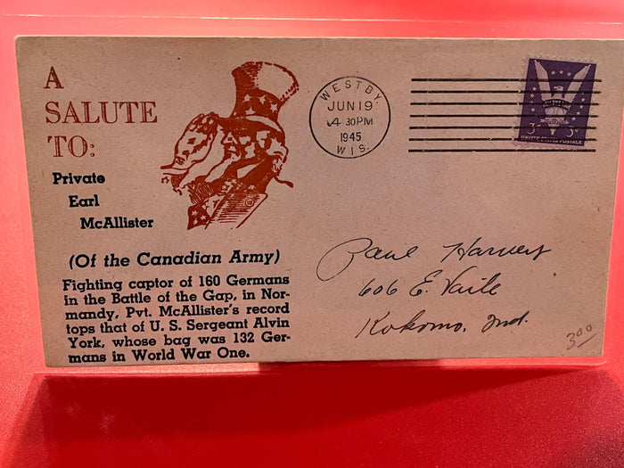 Patriotic WWII Envelope - a salute