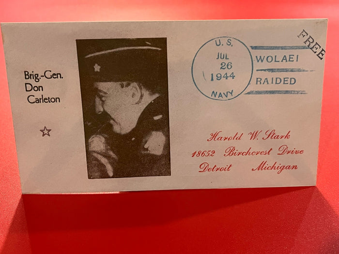 Patriotic WWII Envelope - Brig.-Gen. Don Carleton