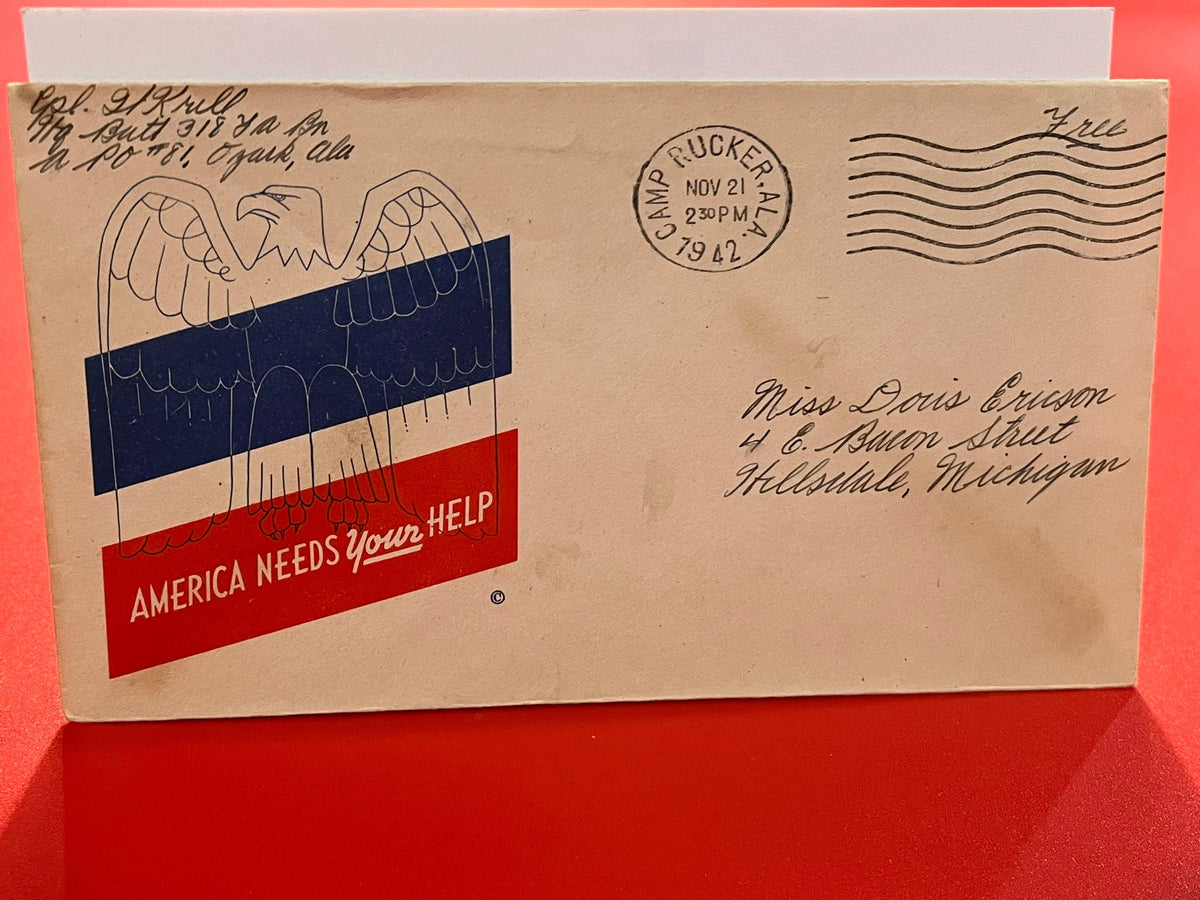 Patriotic WWII Cover - eagle