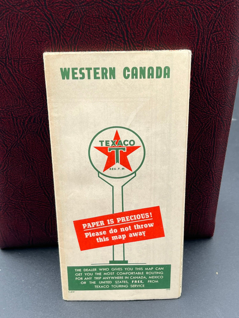 Texaco map of Western Canada