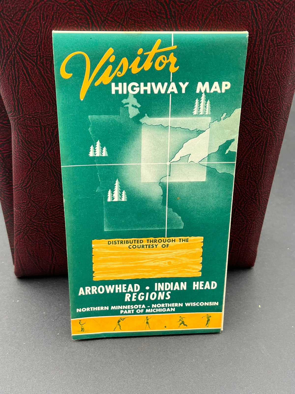 Visitor Highway Map - Arrowhead-Indian Head Regions . Northern Minnesota, Northern Wisconsin, Part of Michigan.