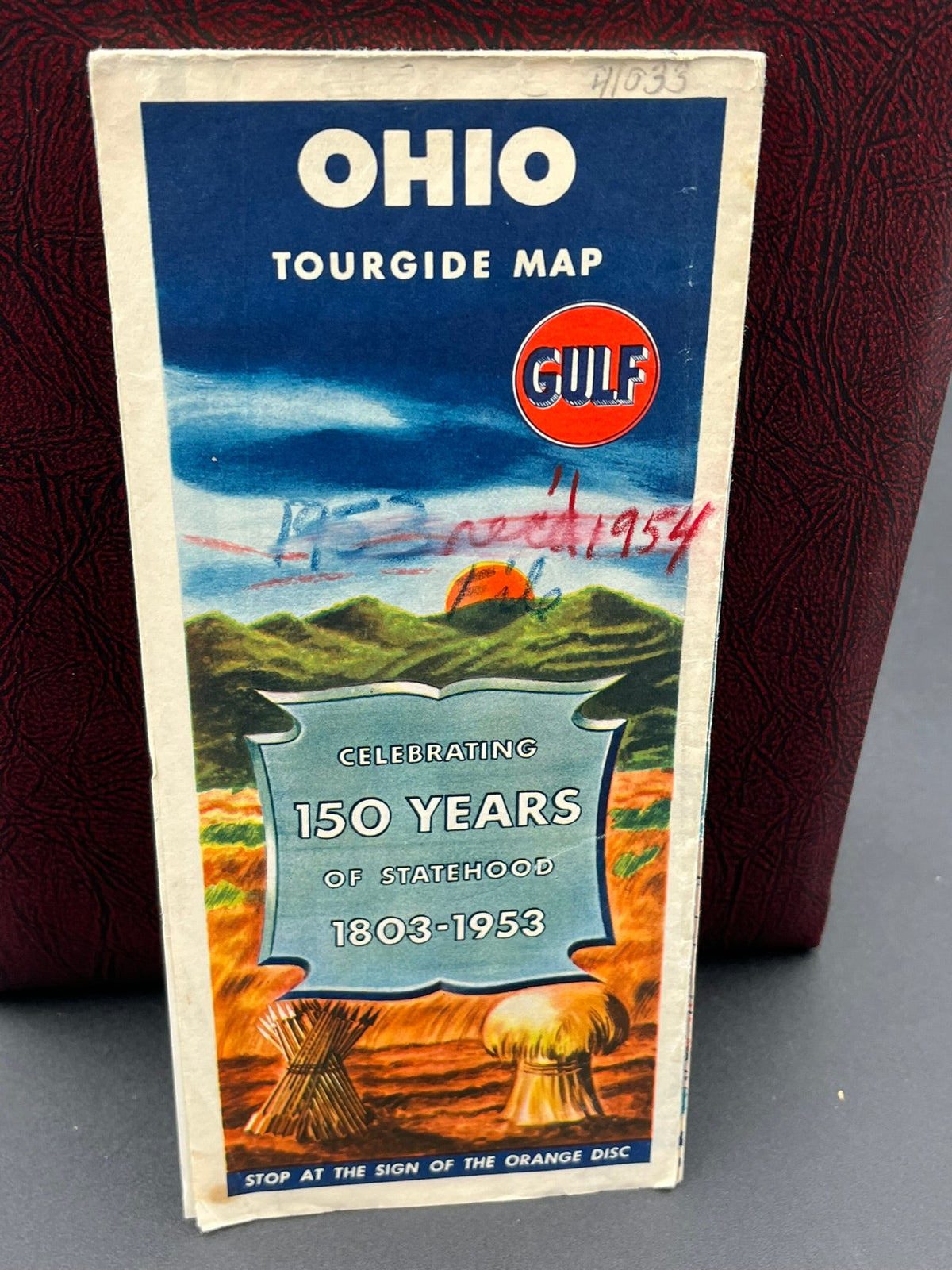 1954 Gulf Oil Ohio Tour Map