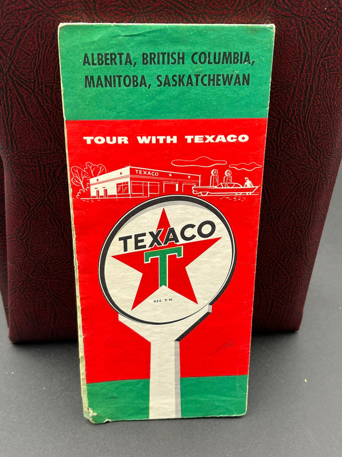 Alberta, British Columbia, Manitoba, Saskatchewan Texaco Map