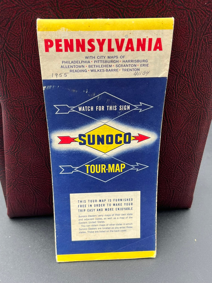 Sunoco tour map of Pennsylvania