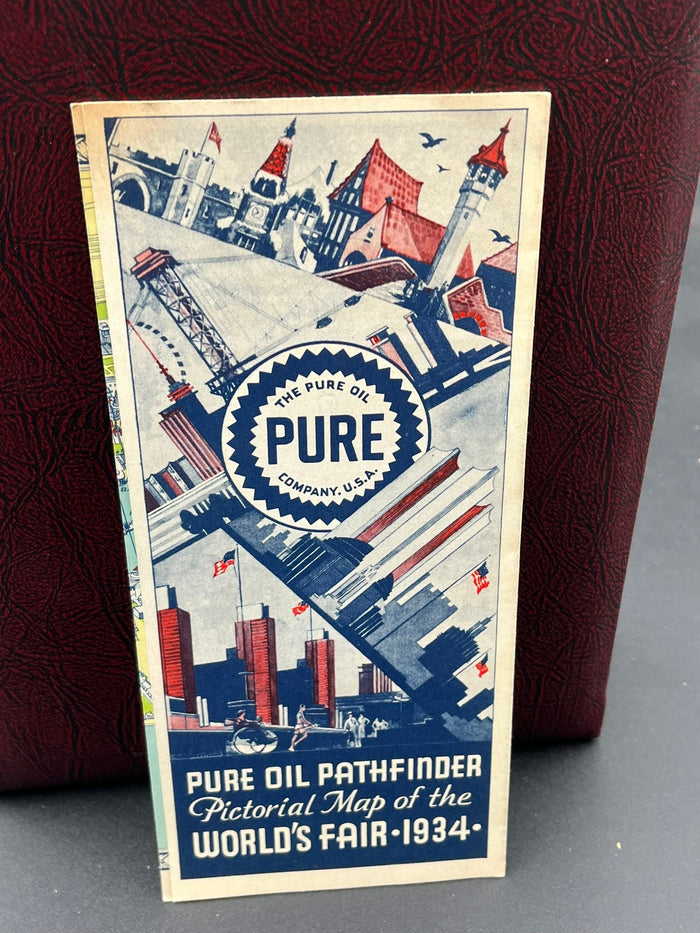 Pure Oil Pathfinder Map of A Century oif Progress Exposition - Chicago 19344