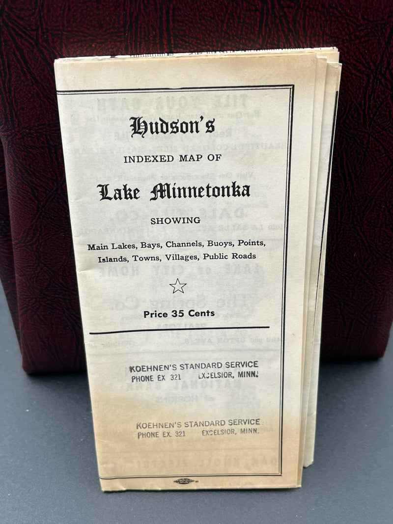 Hudson's Indexed Map of Lake Minnetonka