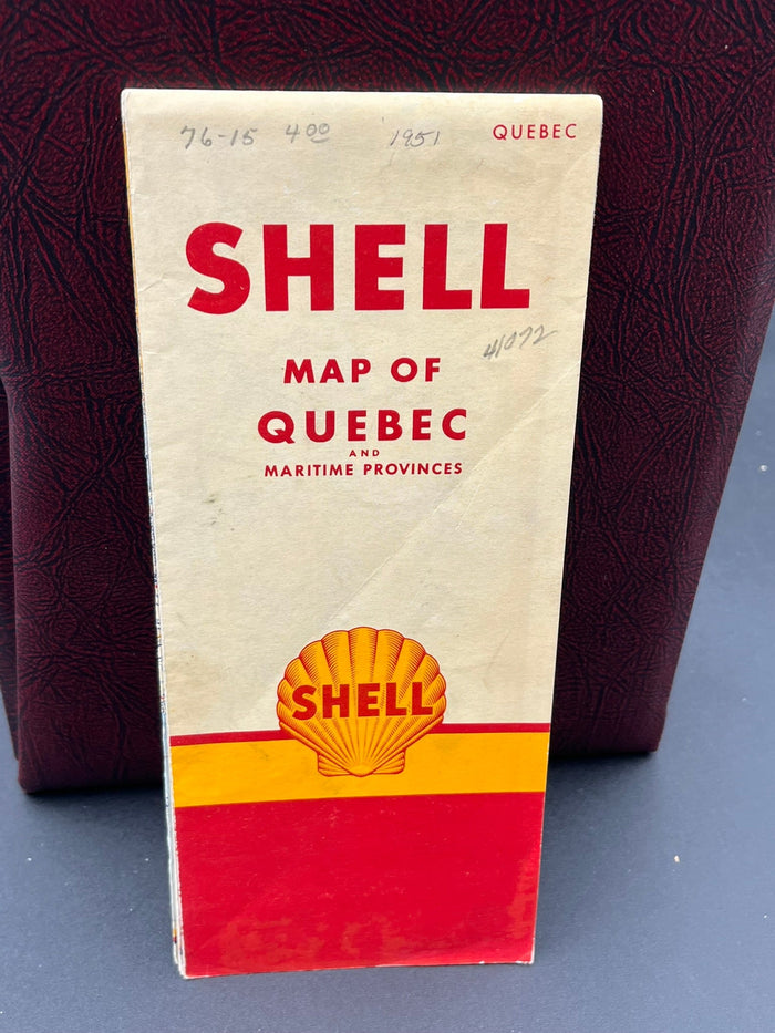 Shell Oil Map of Quebet and Maritime Provinces.