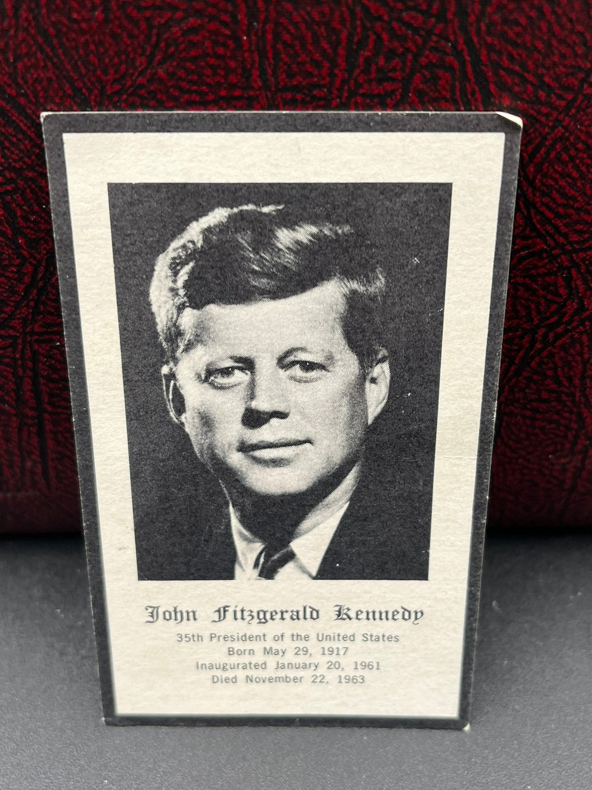 Original John F. Kennedy Funeral Card