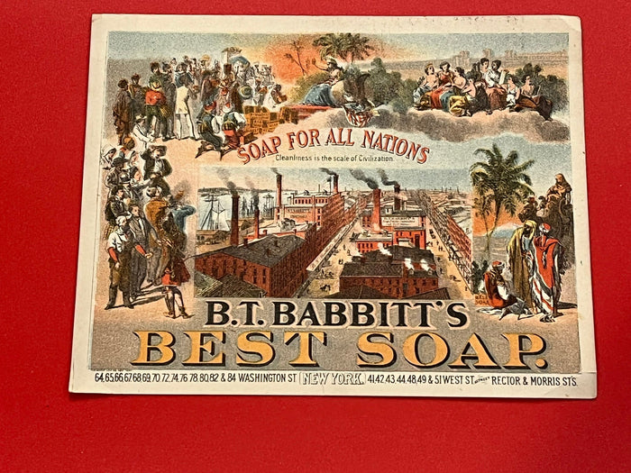 B.A.Babbit's "Best Soap" Advertising Card.