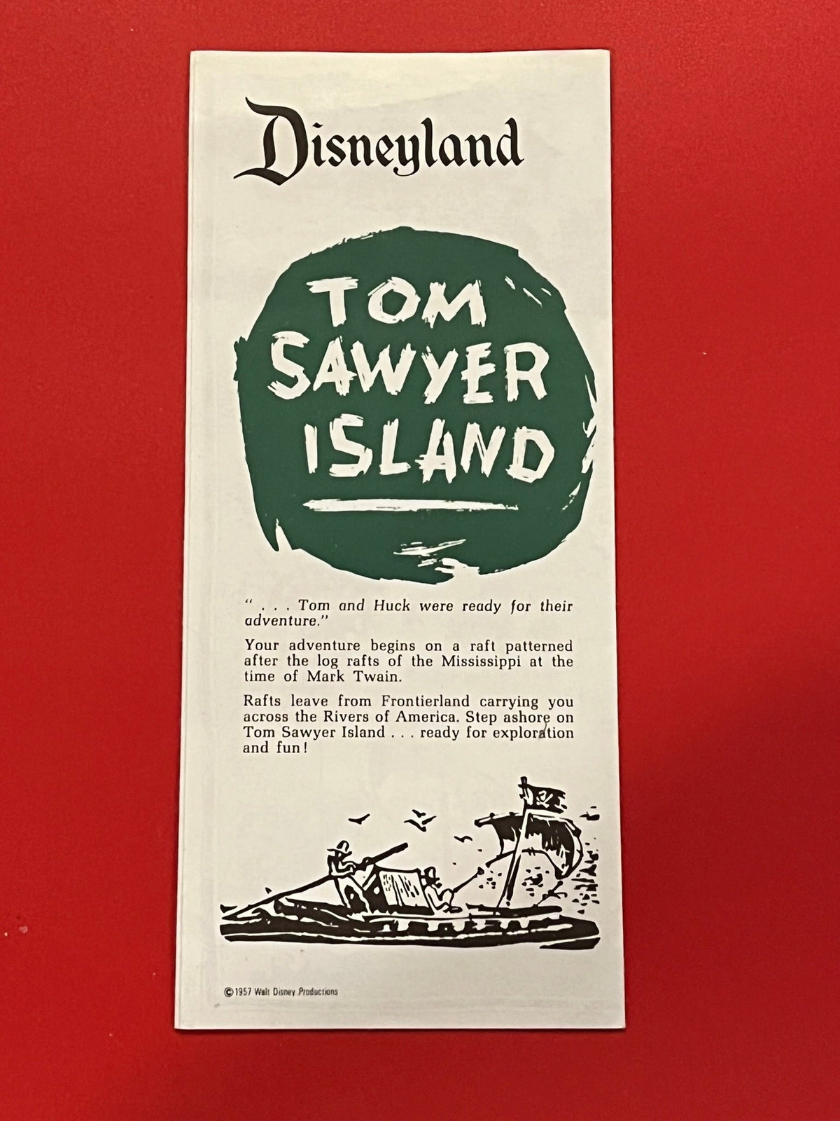 Disneyland TOM SAWYER ISLAND  BROCHURE