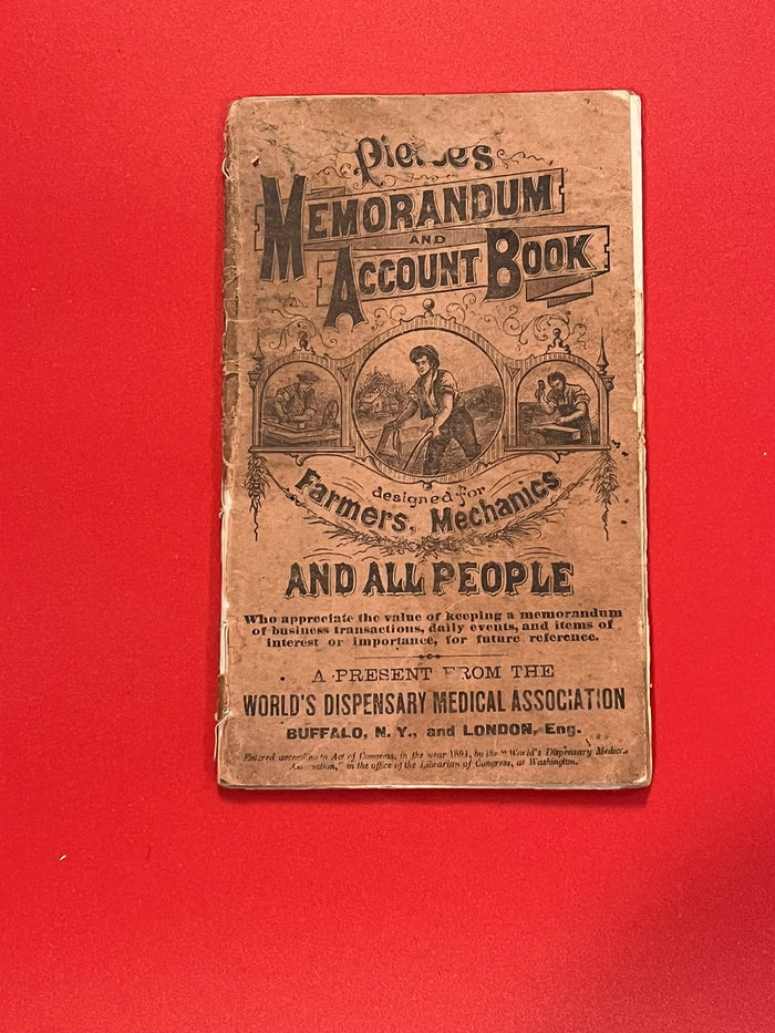 1899 "Pierces" Memorandum and Account Book.