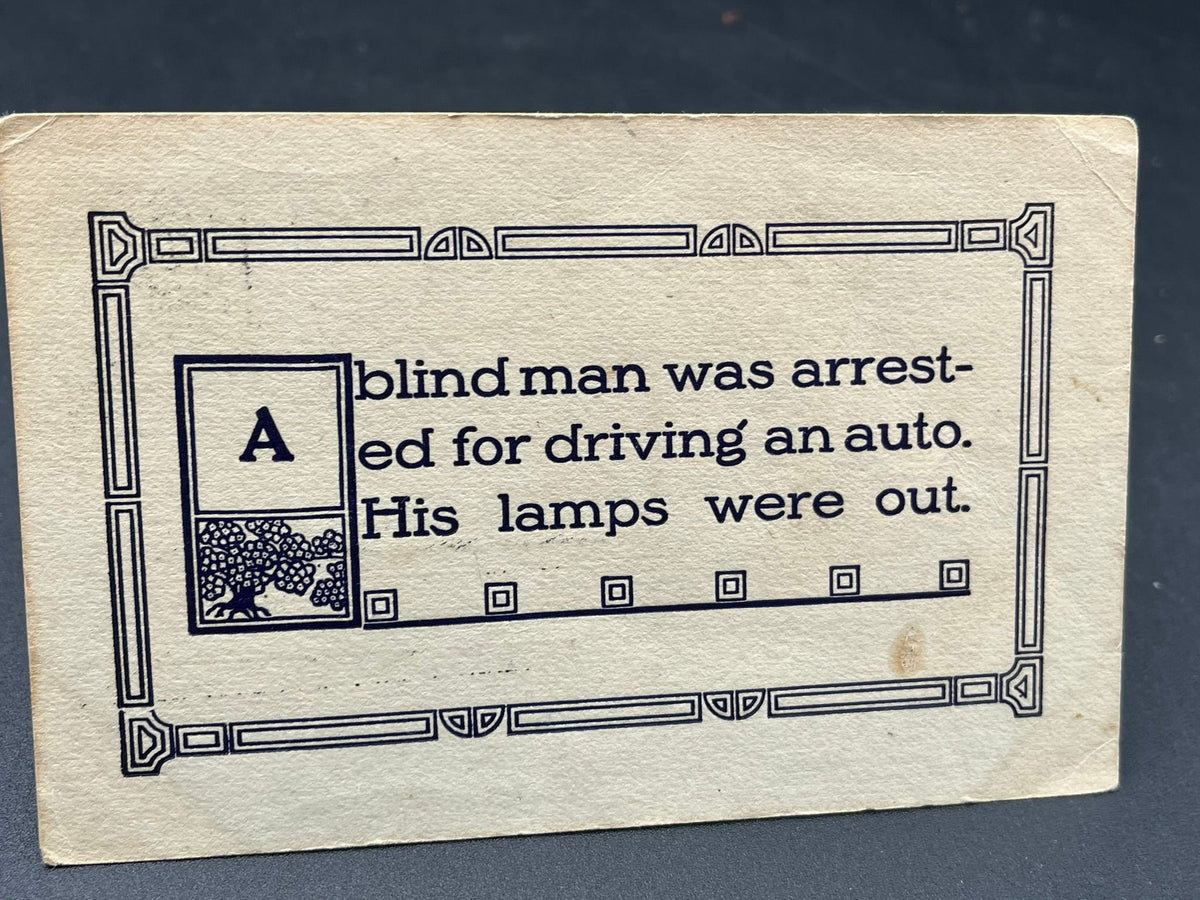 A Blind Man arrested for Driving