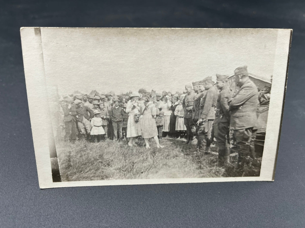 WWI French Ladies vist U.S. GIs