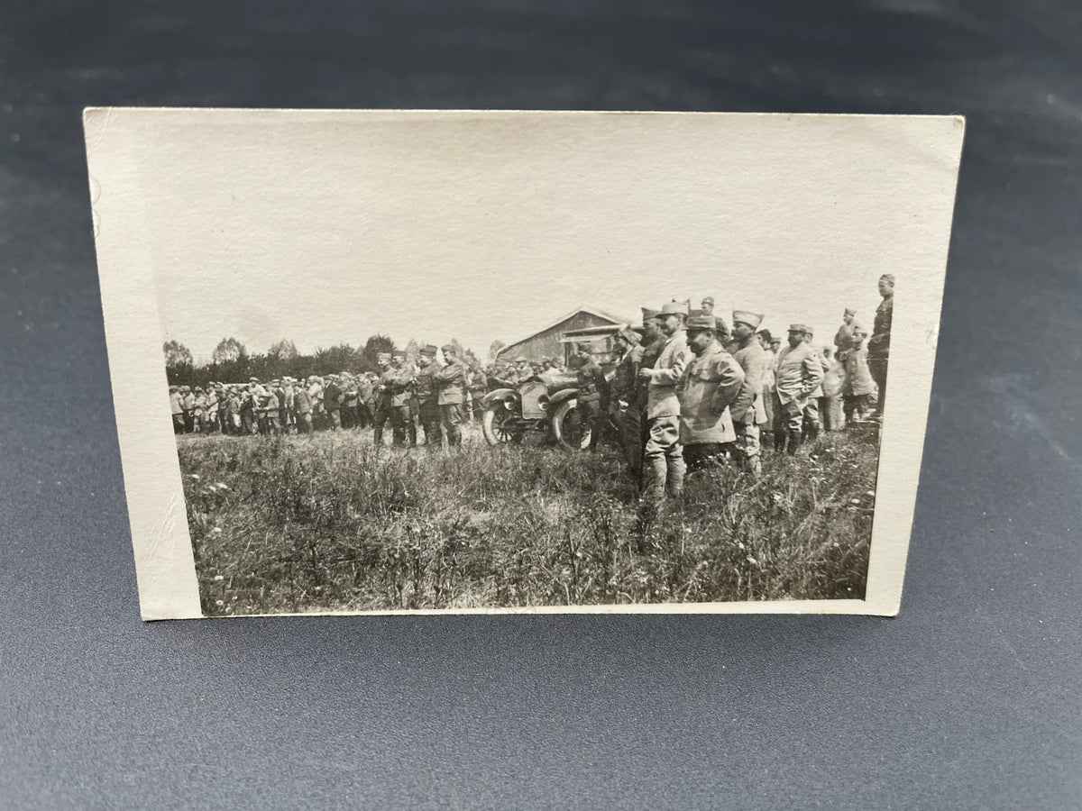 WWI French & American Officers Inspecting