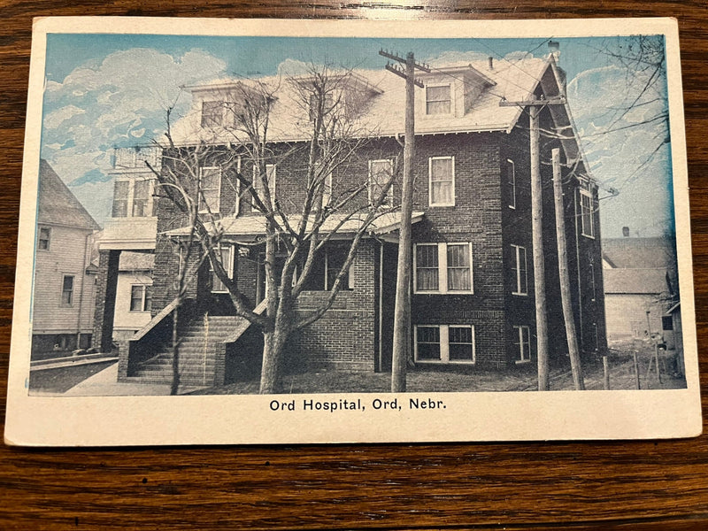 Ord Hospitlal. Ord, Nebraska 1936