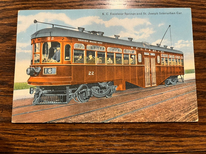 K.C. Excelsior Springs and St. Joseph Interurban Car.