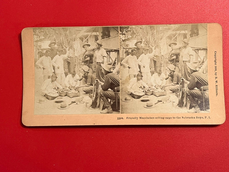 Nebraska Soldiers buying eggs. Spanish American War