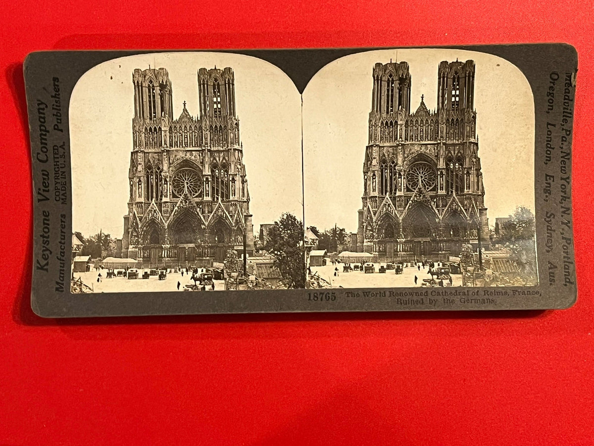 Reims Cathedral Ruined by Germans - WWI