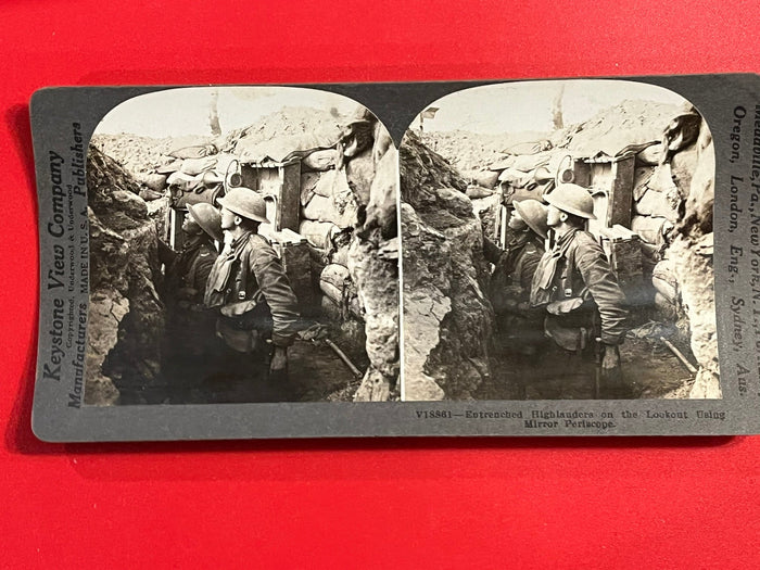 Highlanders on the Lookout in the Trenches - WWI