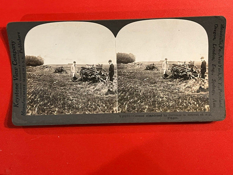 Cannon Abandoned by Germans in Retreat - Acy France WWI