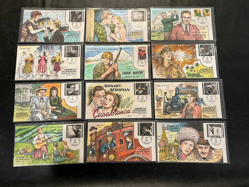 American Filmmaking FDC Set Hand colored