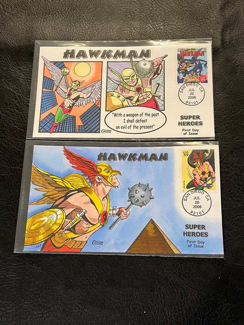 Hawkman Hand Colored FDC Set