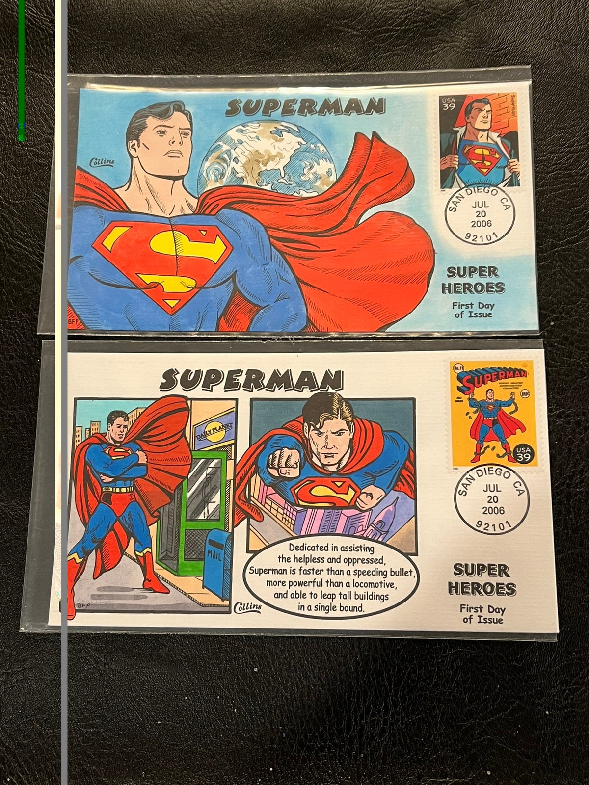 Superman Hand Colored FDC Set