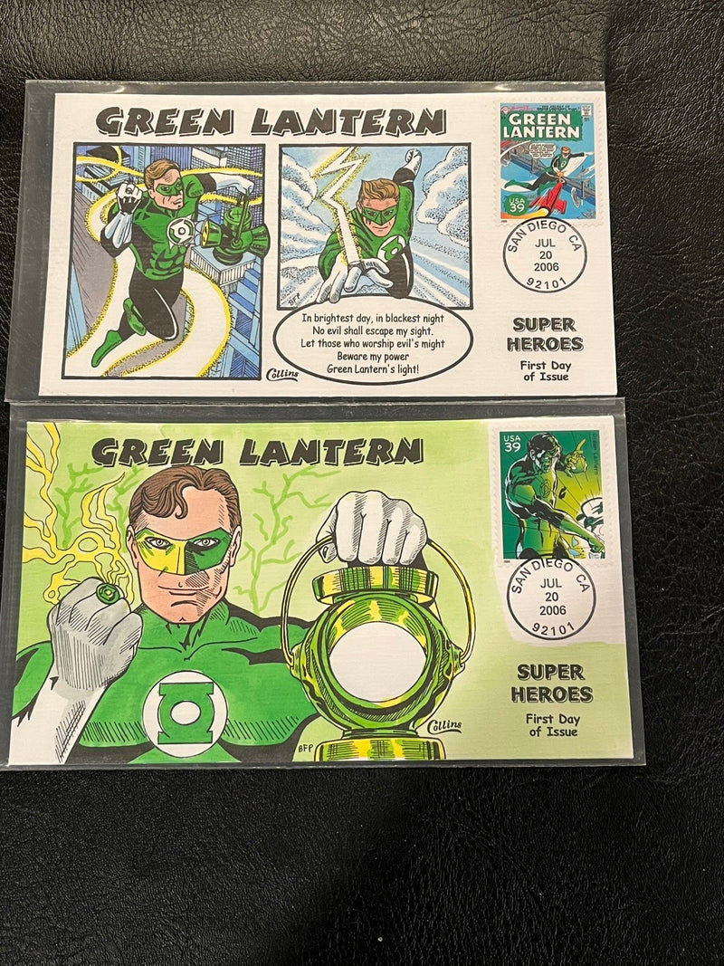 Green Lantern Hand Colored FDC Set