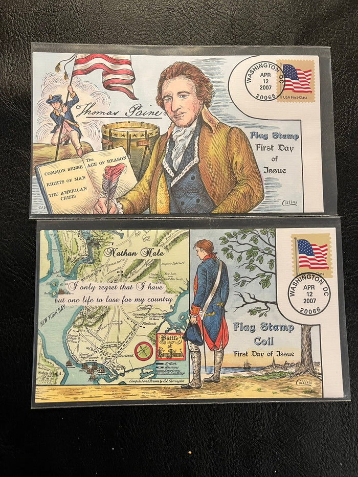 Nathan Hale & Thomas Paine FDCs