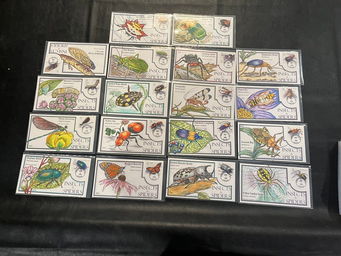 Insects & Spiders Hand Painted FDC Set