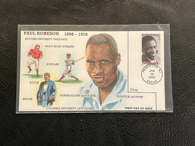 Paul Robeson Hand Painted FDC