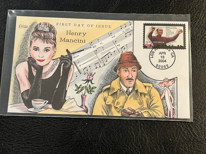 Henry Mancini Hand Colored FDC