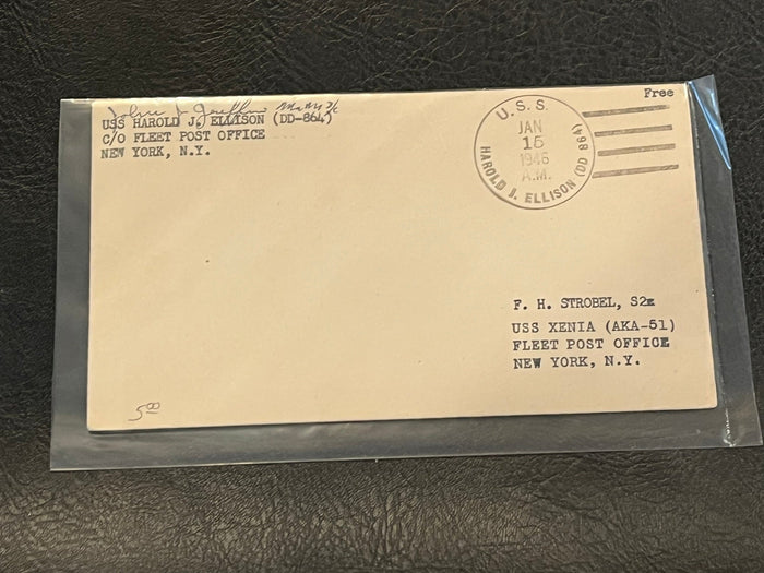 USS Harold Ellison DD264 1946 Cover