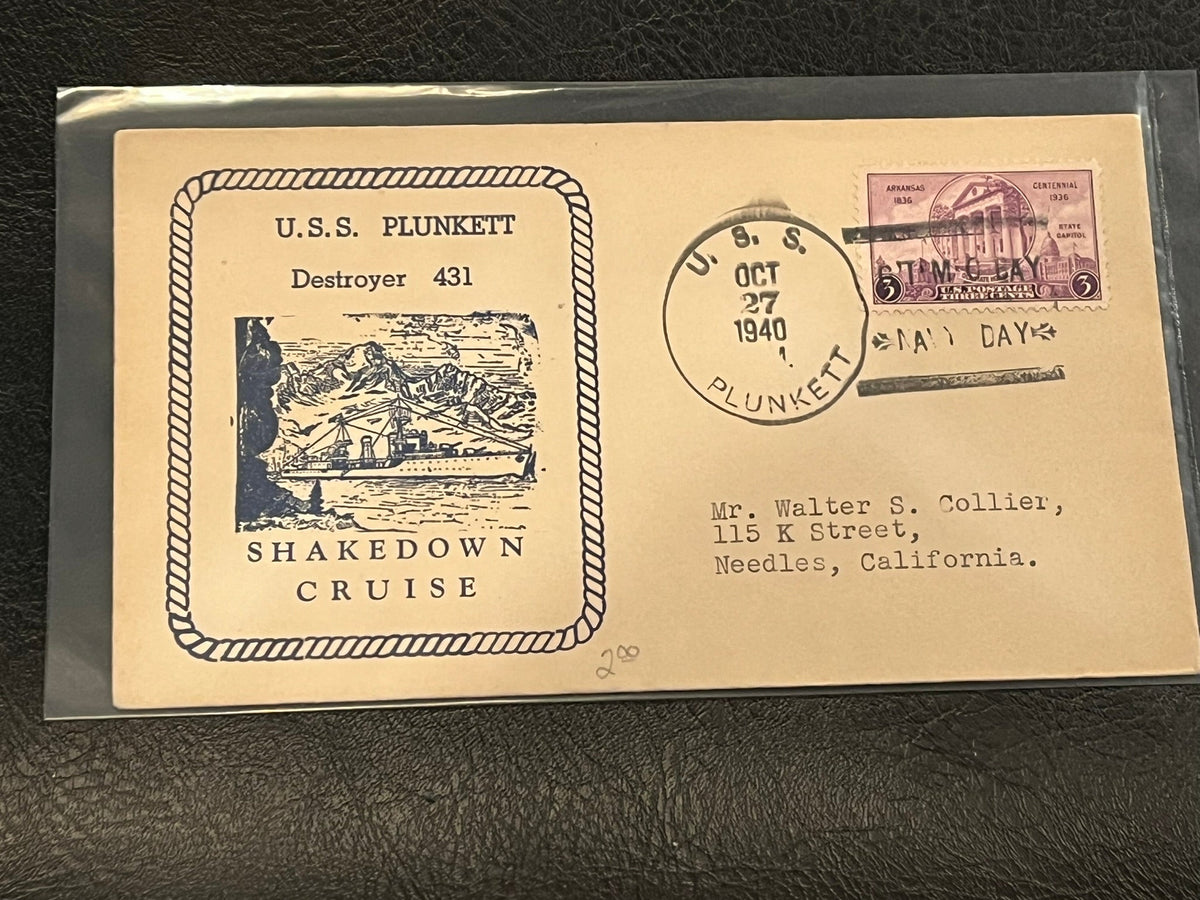 U.S.S. Plunkett - Destroyer 431 - Shakedown Cruise Cover4 1940