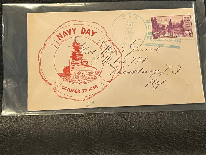 U.S.S. Borie (DD215) Navy Day Cover 1934