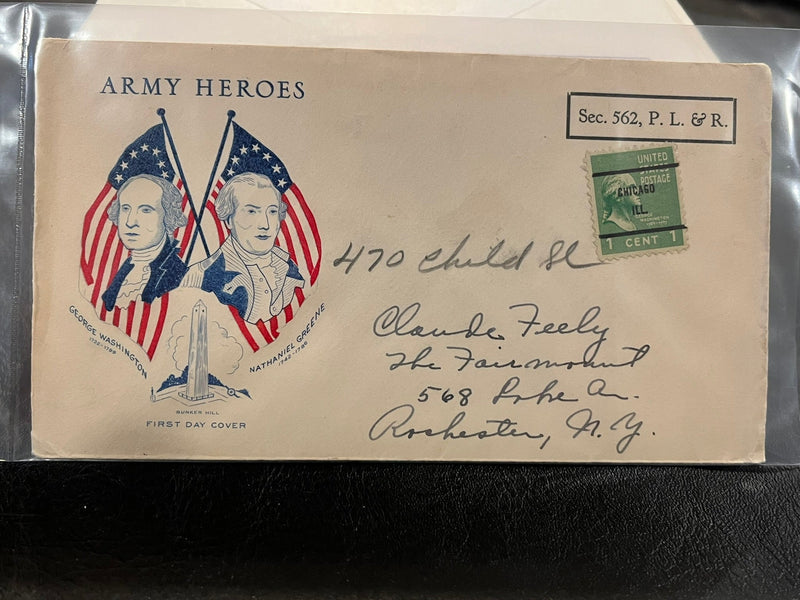 Army Heroes (Washington , Greene) FDC