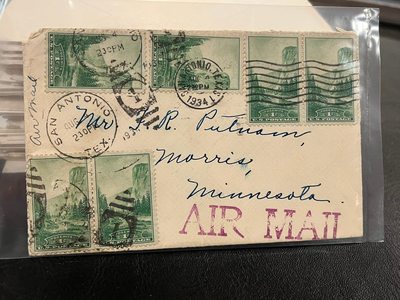 Yosemite 1934 multi cancel cover.