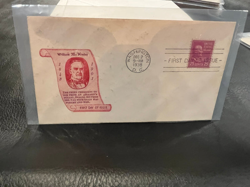 William McKinley Commemorative FDC 1938