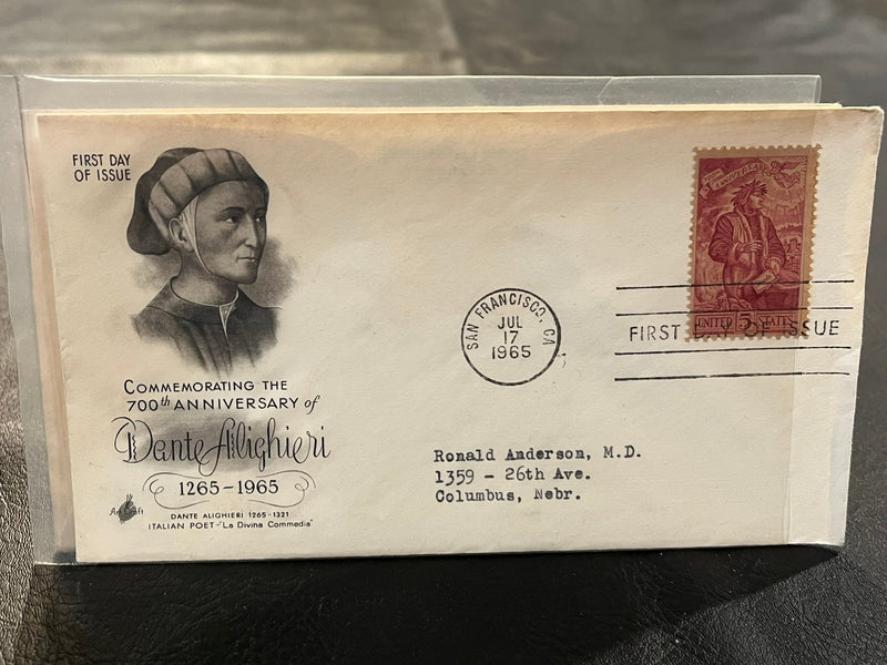 Dante alighieri 700th Anniversary FDC 1965